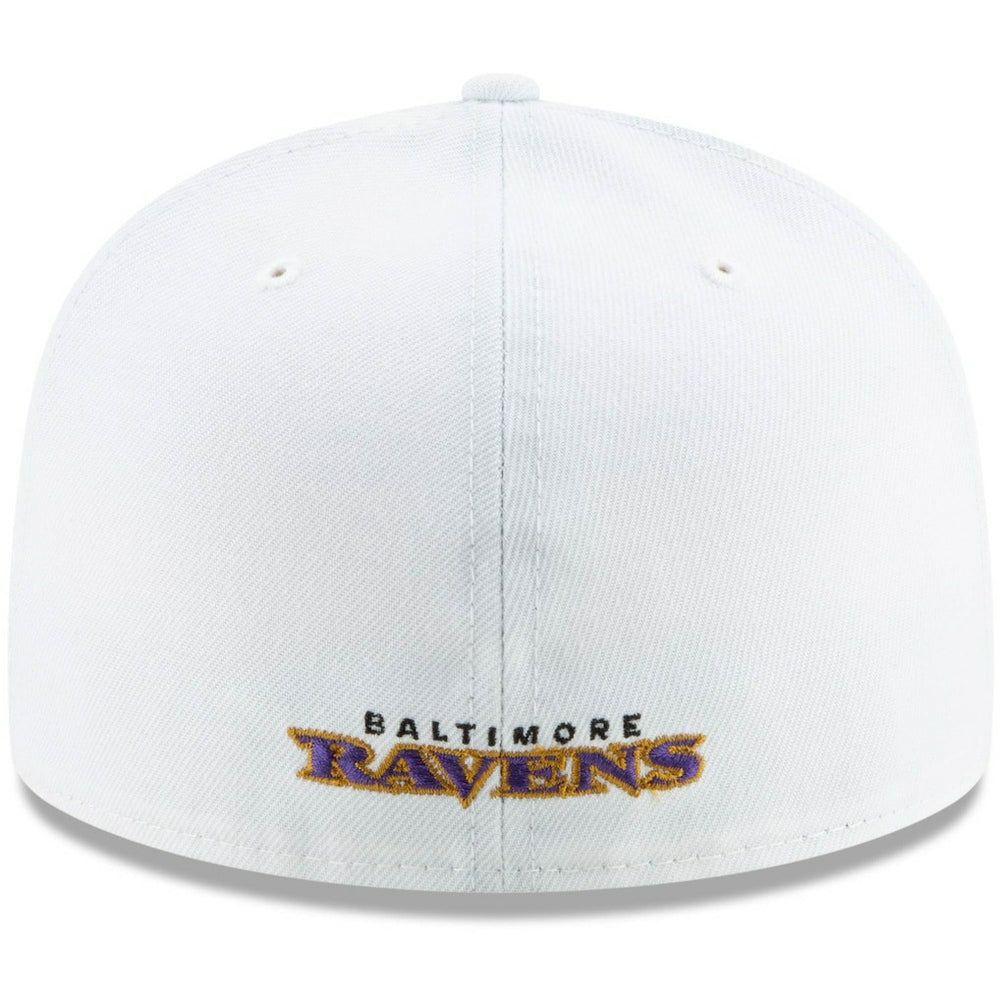 Baltimore Ravens New Era Shield Omaha 59FIFTY Fitted Hat - White outlet