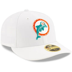 Miami Dolphins New Era Omaha Low Profile 59FIFTY Fitted Hat - White on sale
