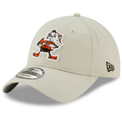 Cleveland Browns New Era Historic Playmaker 9TWENTY Adjustable Hat - Khaki for sale