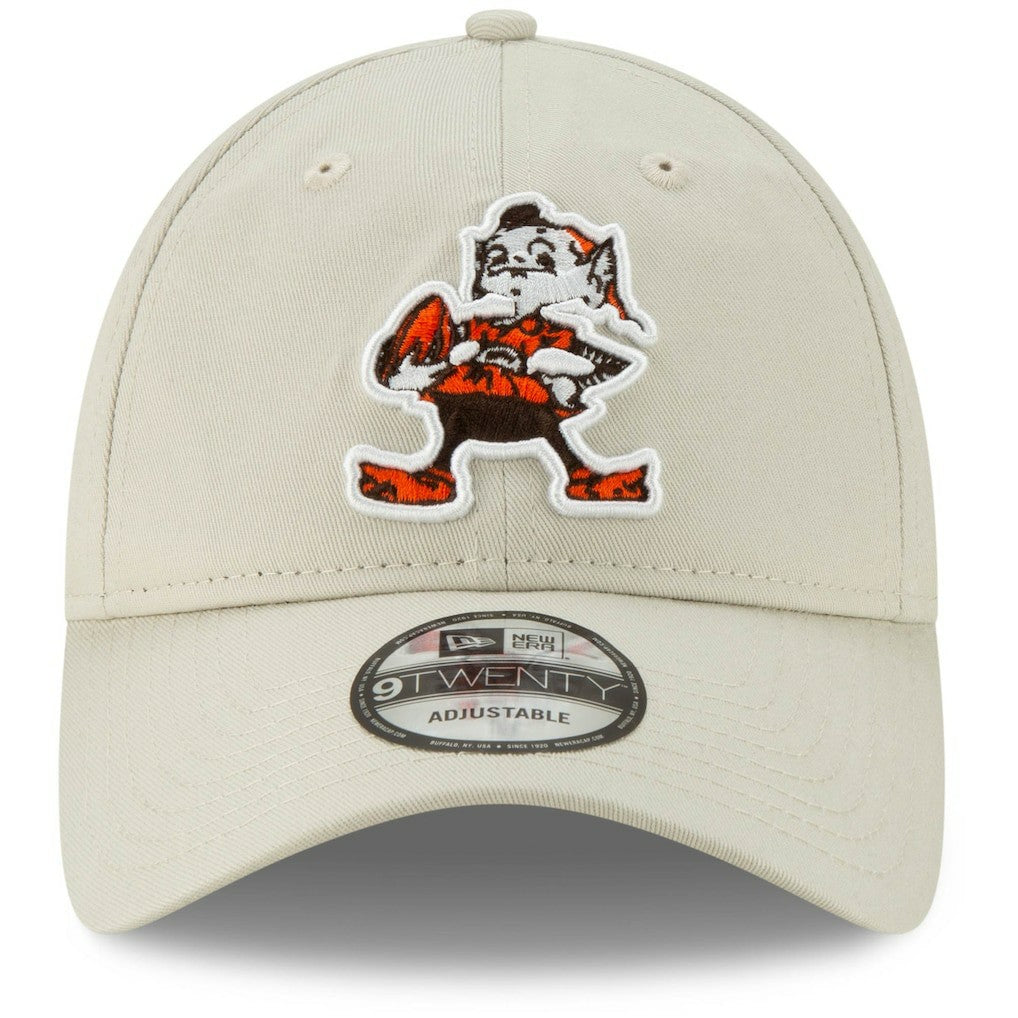Cleveland Browns New Era Historic Playmaker 9TWENTY Adjustable Hat - Khaki for sale