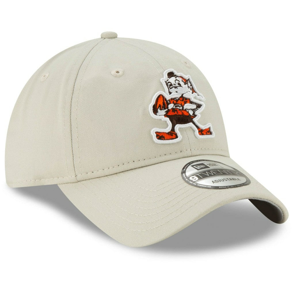 Cleveland Browns New Era Historic Playmaker 9TWENTY Adjustable Hat - Khaki for sale