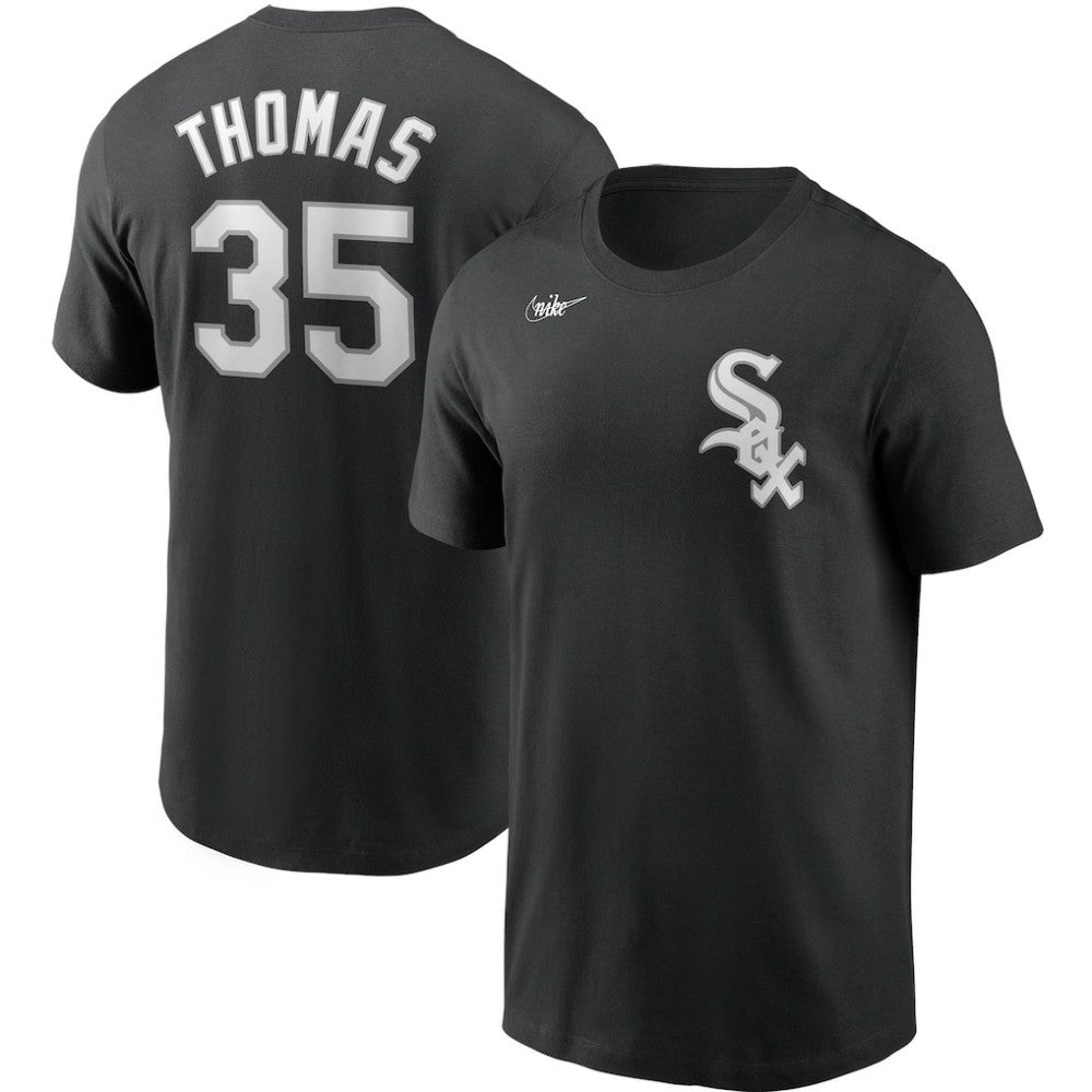 Frank Thomas Chicago White Sox Cooperstown Collection Name & Number T-Shirt Black