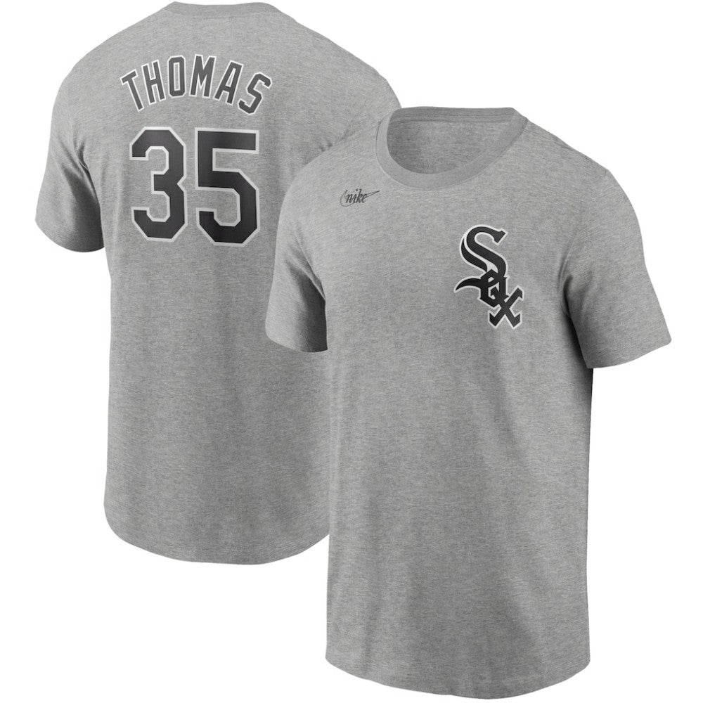 Frank Thomas Chicago White Sox Cooperstown Collection Name & Number T-Shirt Heathered Gray
