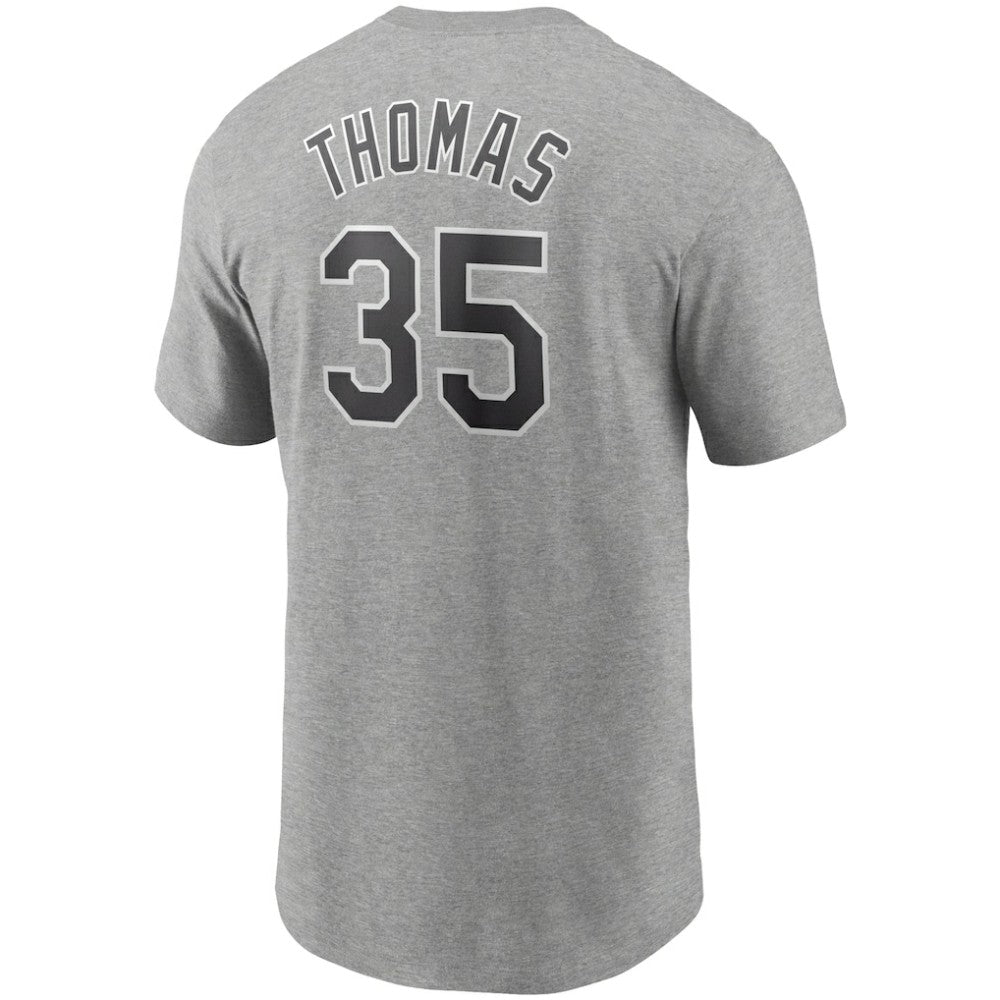 Frank Thomas Chicago White Sox Cooperstown Collection Name & Number T-Shirt Heathered Gray