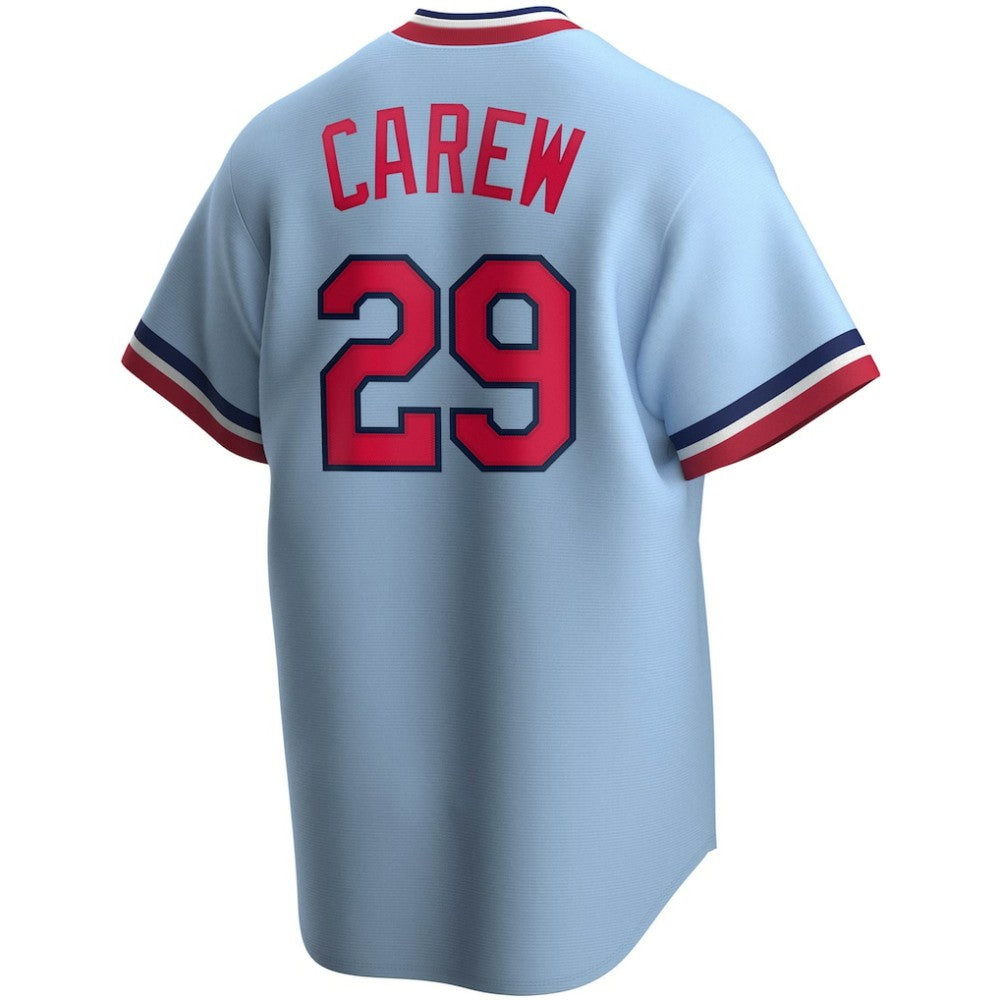 Rod Carew Minnesota Twins Road Cooperstown Collection Player Jersey Light Blue