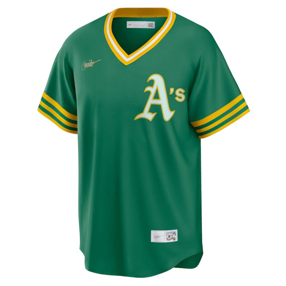 Reggie Jackson Athletics Road Cooperstown Collection Player Jersey Kelly Green
