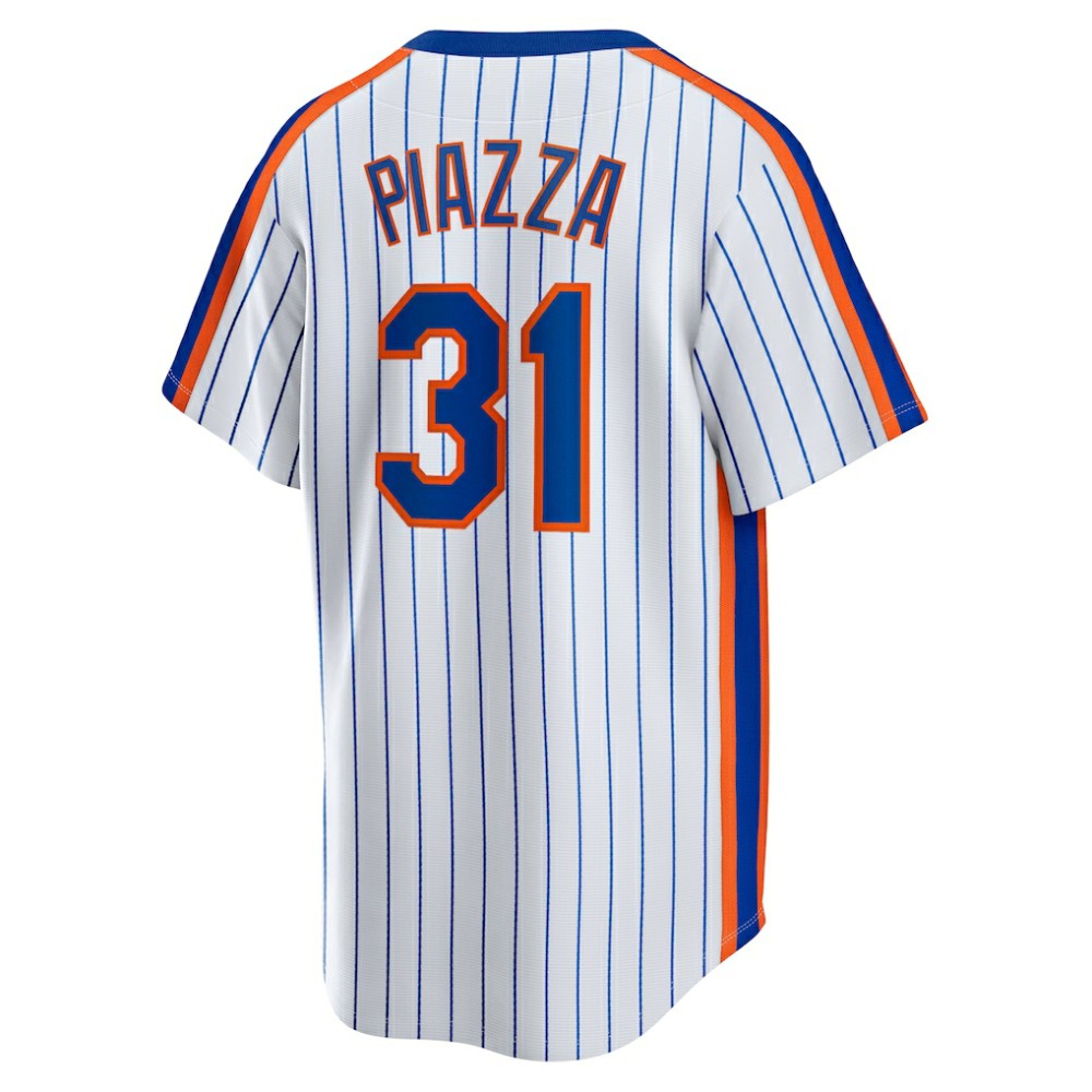 Mike Piazza New York Mets Home Cooperstown Collection Player Jersey White
