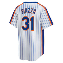 Mike Piazza New York Mets Home Cooperstown Collection Player Jersey White