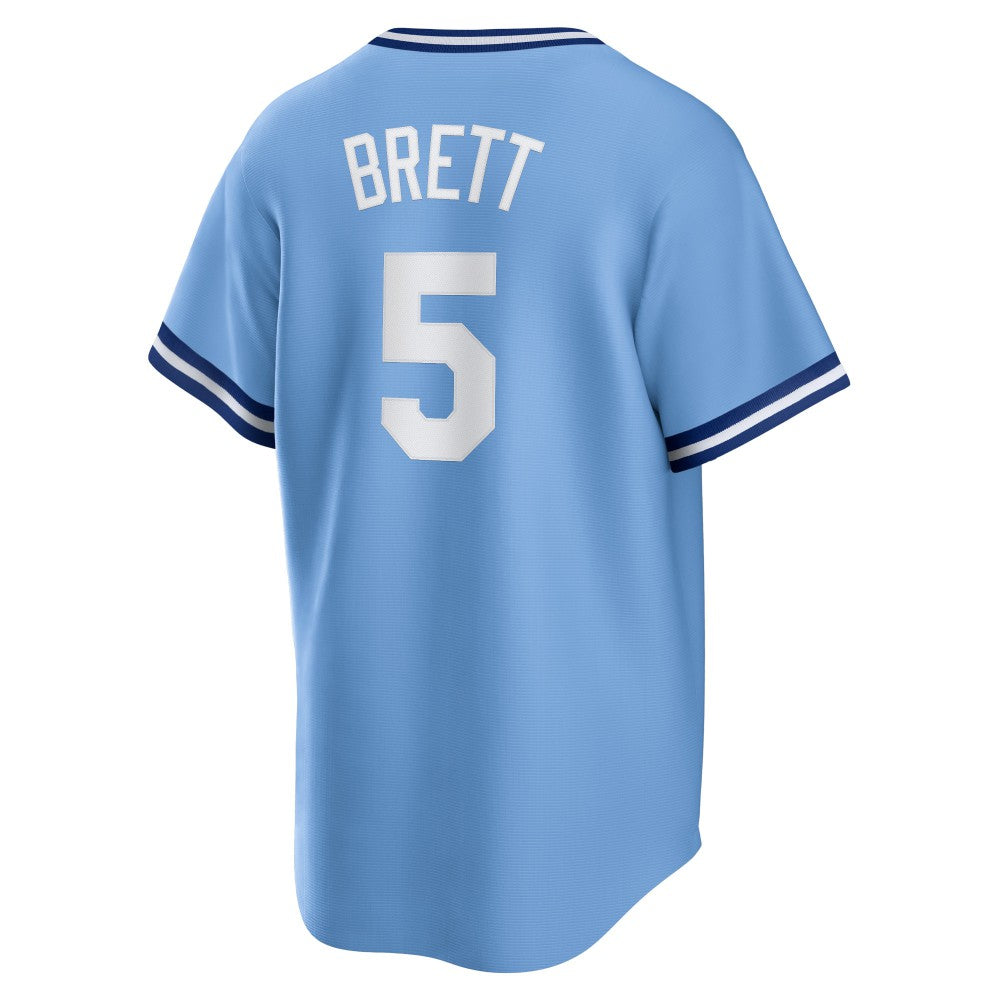 George Brett Kansas City Royals Road Cooperstown Collection Player Jersey Light Blue