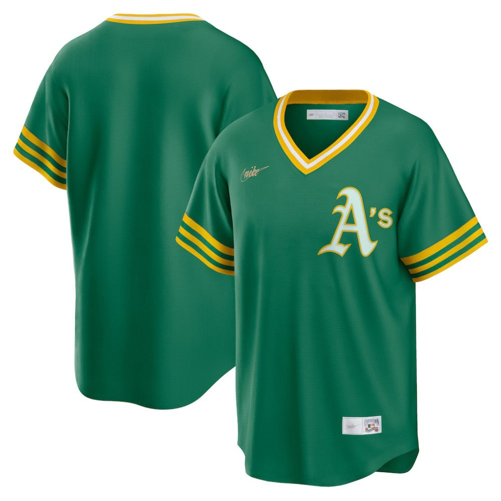 Athletics Road Cooperstown Collection Team Jersey Kelly Green