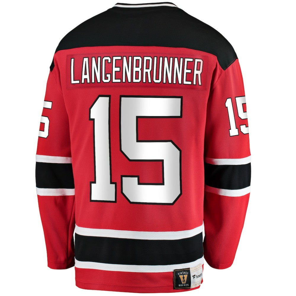 Jamie Langenbrunner New Jersey Devils Fanatics Premier Breakaway Retired Player Jersey - Red Jerseys