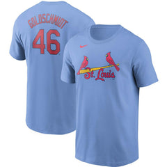 Paul Goldschmidt St. Louis Cardinals Name & Number T-Shirt Light Blue