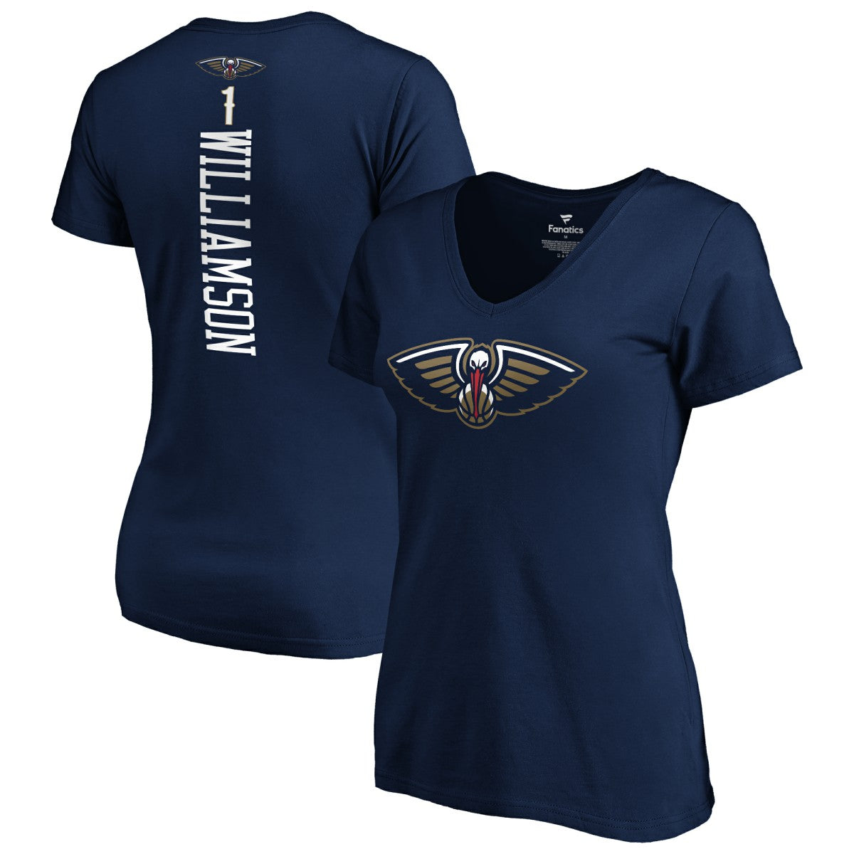 Zion Williamson New Orleans Pelicans Women's 2019 NBA Draft Playmaker Name & Number V-Neck T-Shirt - Navy outlet