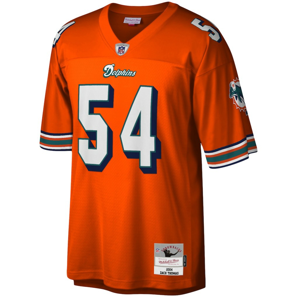 Zach Thomas Miami Dolphins Legacy Replica Jersey - Orange outlet