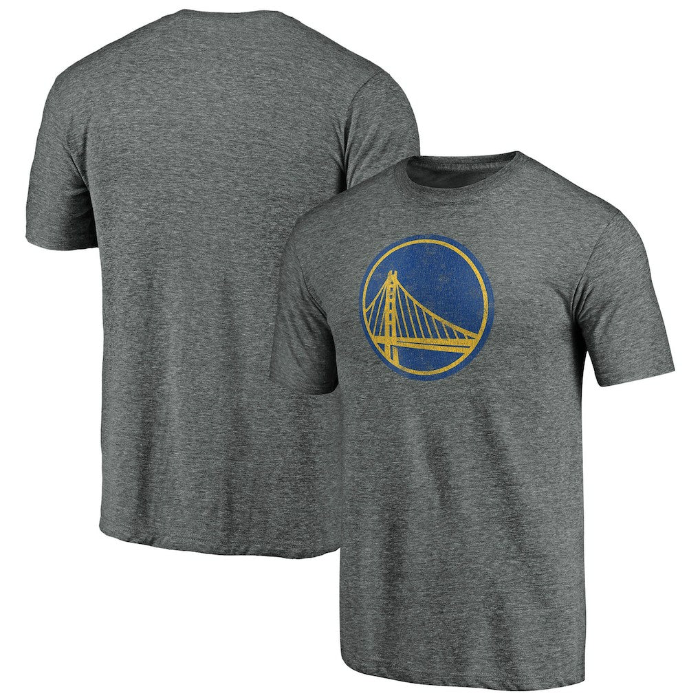 Golden State Warriors Distressed Primary Logo Tri-Blend T-Shirt sale - Gray outlet