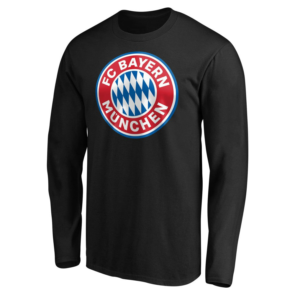 Bayern Munich Logo Long Sleeve T-Shirt - Black cheap