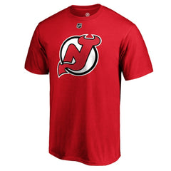 Jack Hughes New Jersey Devils Fanatics Authentic Stack Player Name & Number T-Shirt - Red T-shirts