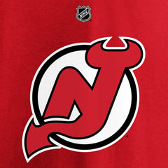 Jack Hughes New Jersey Devils Fanatics Authentic Stack Player Name & Number T-Shirt - Red T-shirts