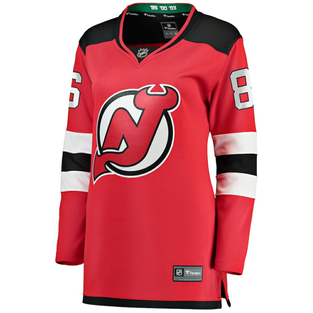Jack Hughes New Jersey Devils Fanatics Women's Home Breakaway Jersey - Red Jerseys