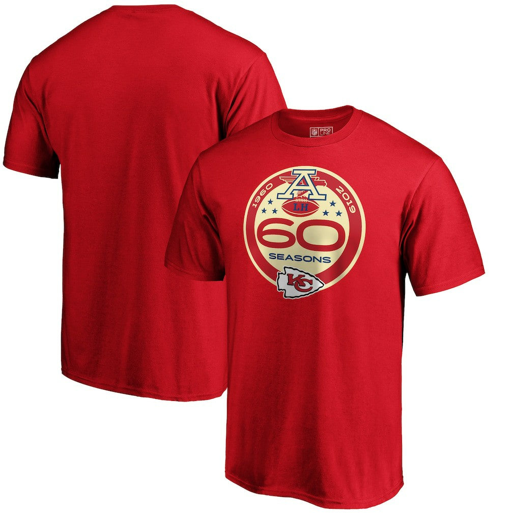 Kansas City Chiefs 60th Season Logo T-Shirt - Red sale