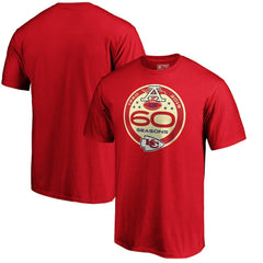 Kansas City Chiefs 60th Season Logo T-Shirt - Red sale