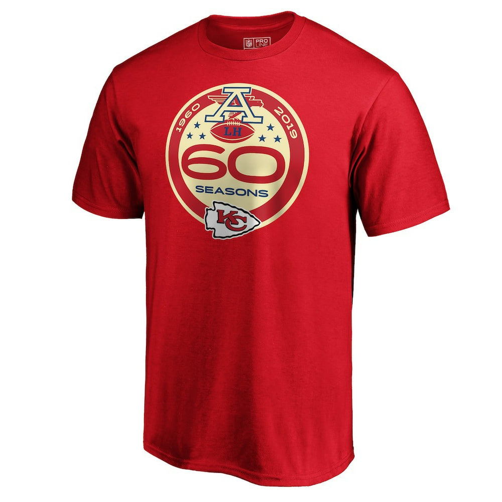 Kansas City Chiefs 60th Season Logo T-Shirt - Red sale