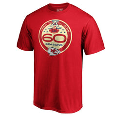 Kansas City Chiefs 60th Season Logo T-Shirt - Red sale