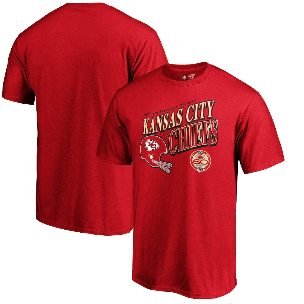 Kansas City Chiefs 60th Season Logo Rise T-Shirt - Red discount