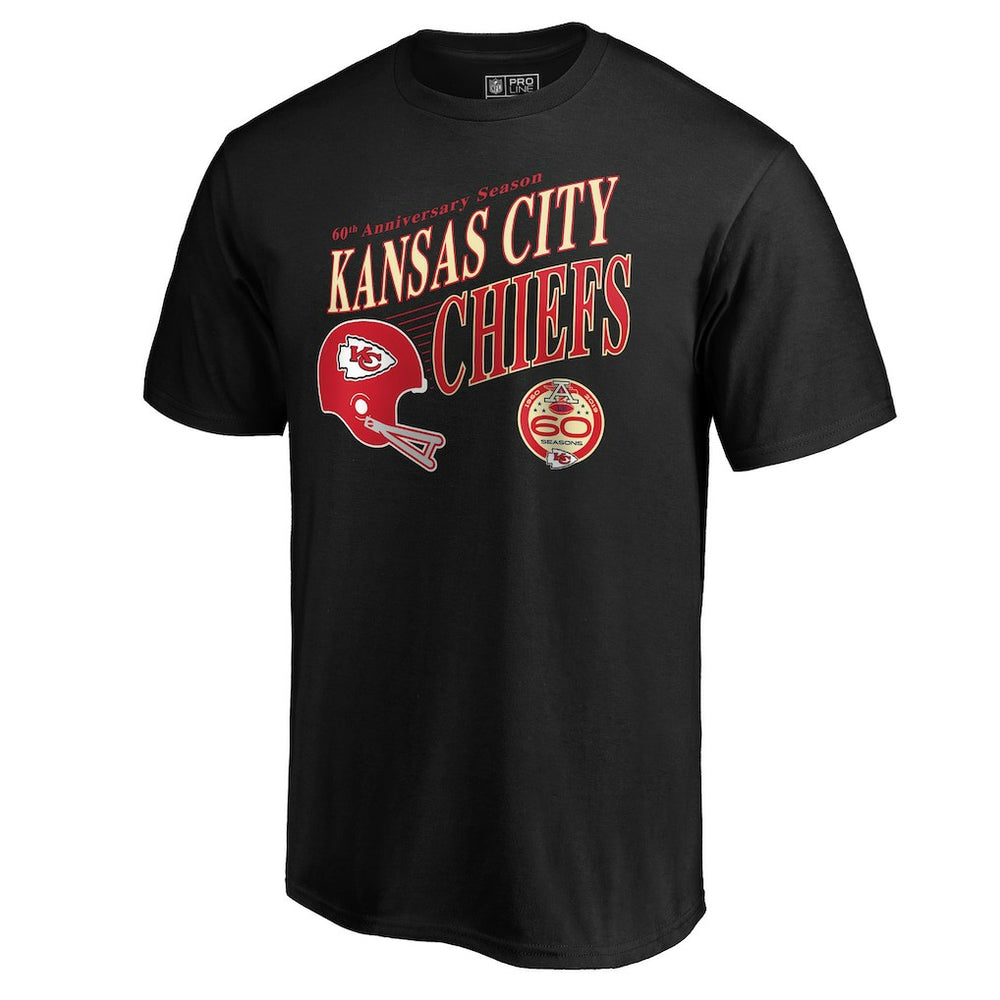 Kansas City Chiefs 60th Season Logo Rise T-Shirt - Black outlet