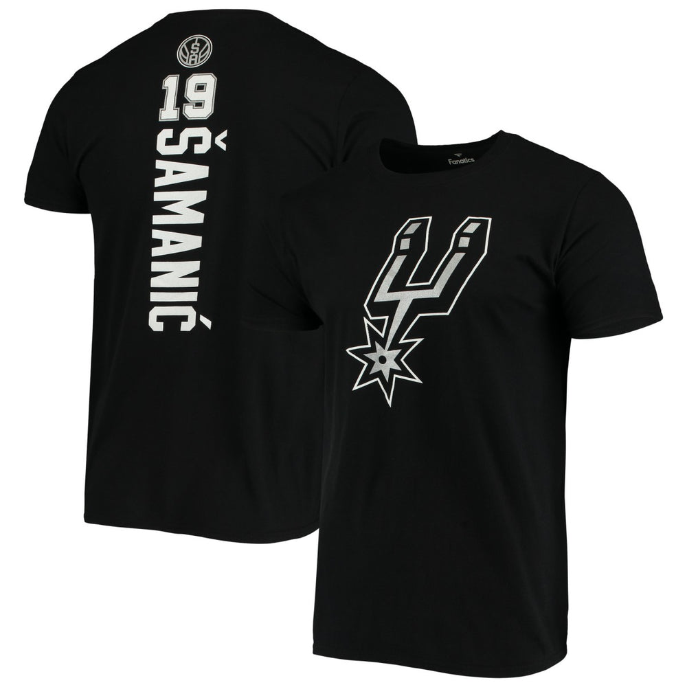 Luka Samanic San Antonio Spurs Playmaker Name & Number Logo T-Shirt - Black outlet