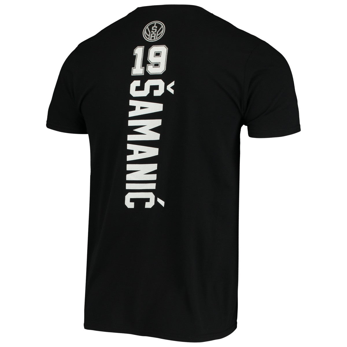Luka Samanic San Antonio Spurs Playmaker Name & Number Logo T-Shirt - Black outlet