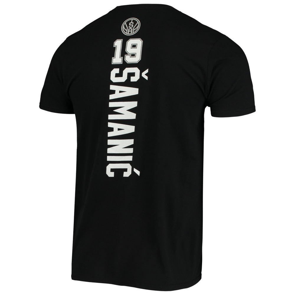 Luka Samanic San Antonio Spurs Playmaker Name & Number Logo T-Shirt - Black outlet