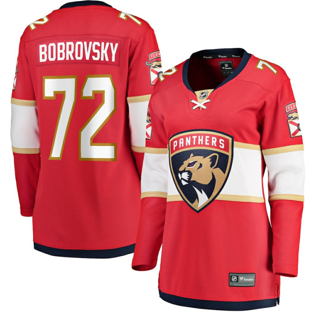 Sergei Bobrovsky Florida Panthers Fanatics Women's Home Breakaway Jersey - Red Jerseys