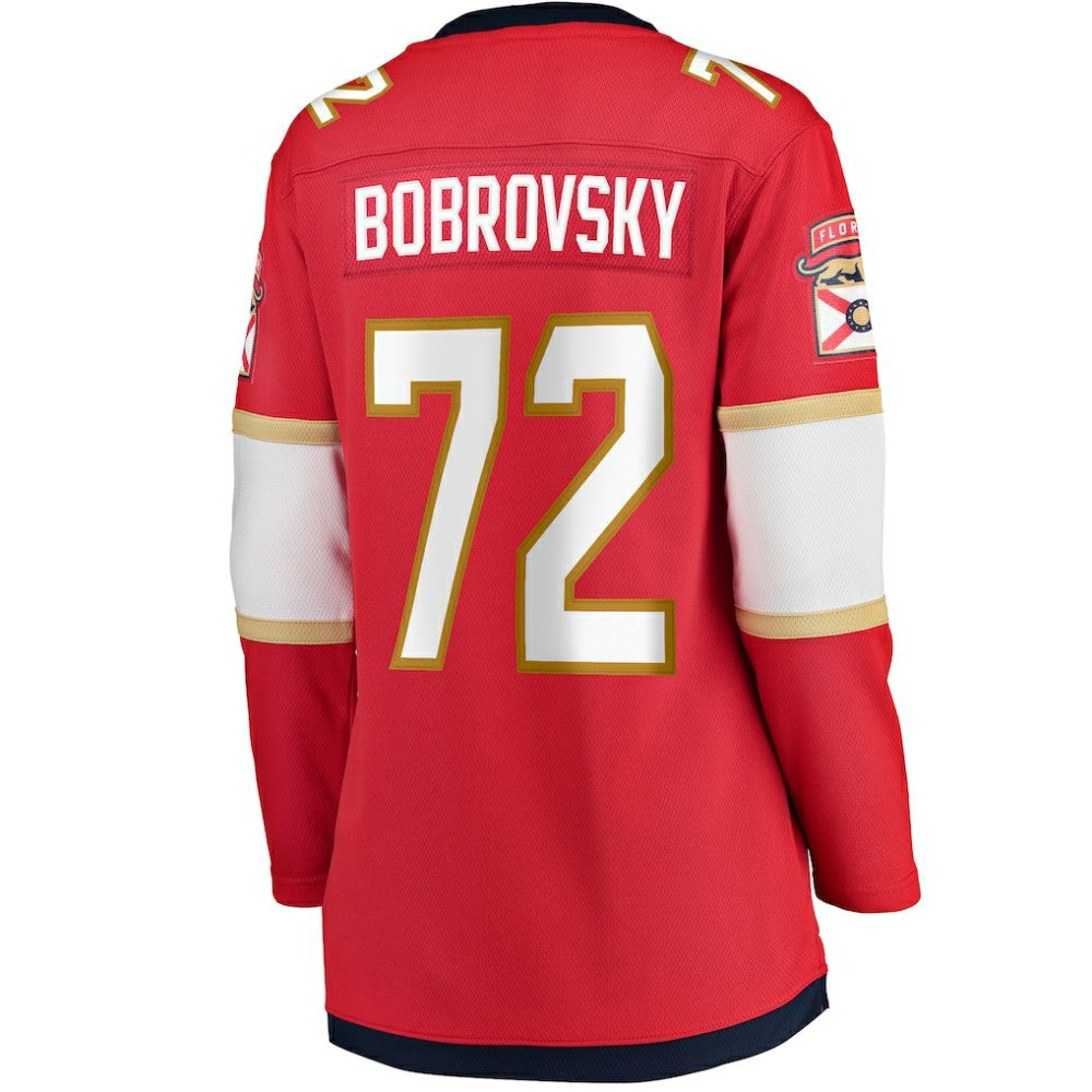 Sergei Bobrovsky Florida Panthers Fanatics Women's Home Breakaway Jersey - Red Jerseys