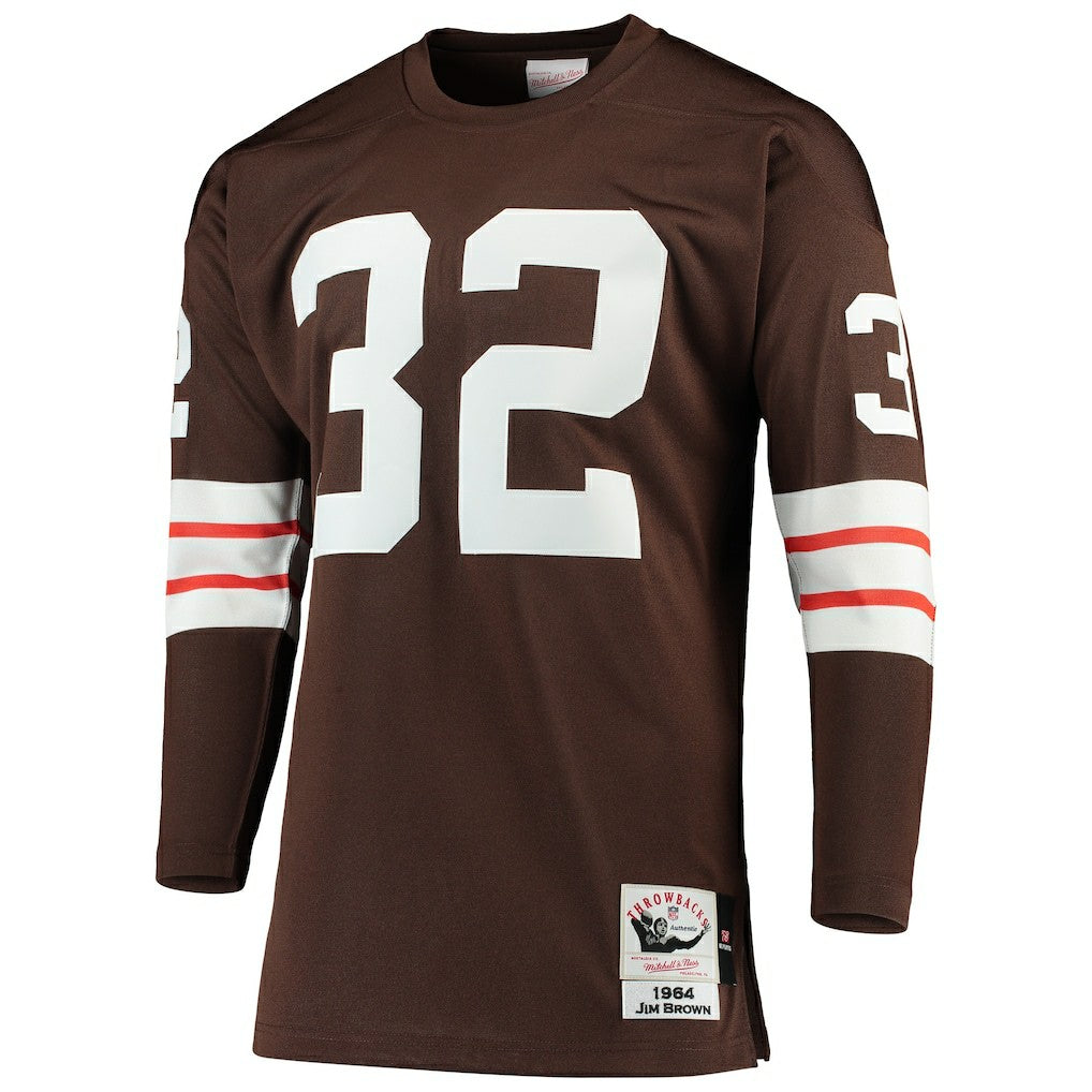 Jim Brown Cleveland Browns 1964 Authentic Throwback Retired Player Jersey - Brown for sale
