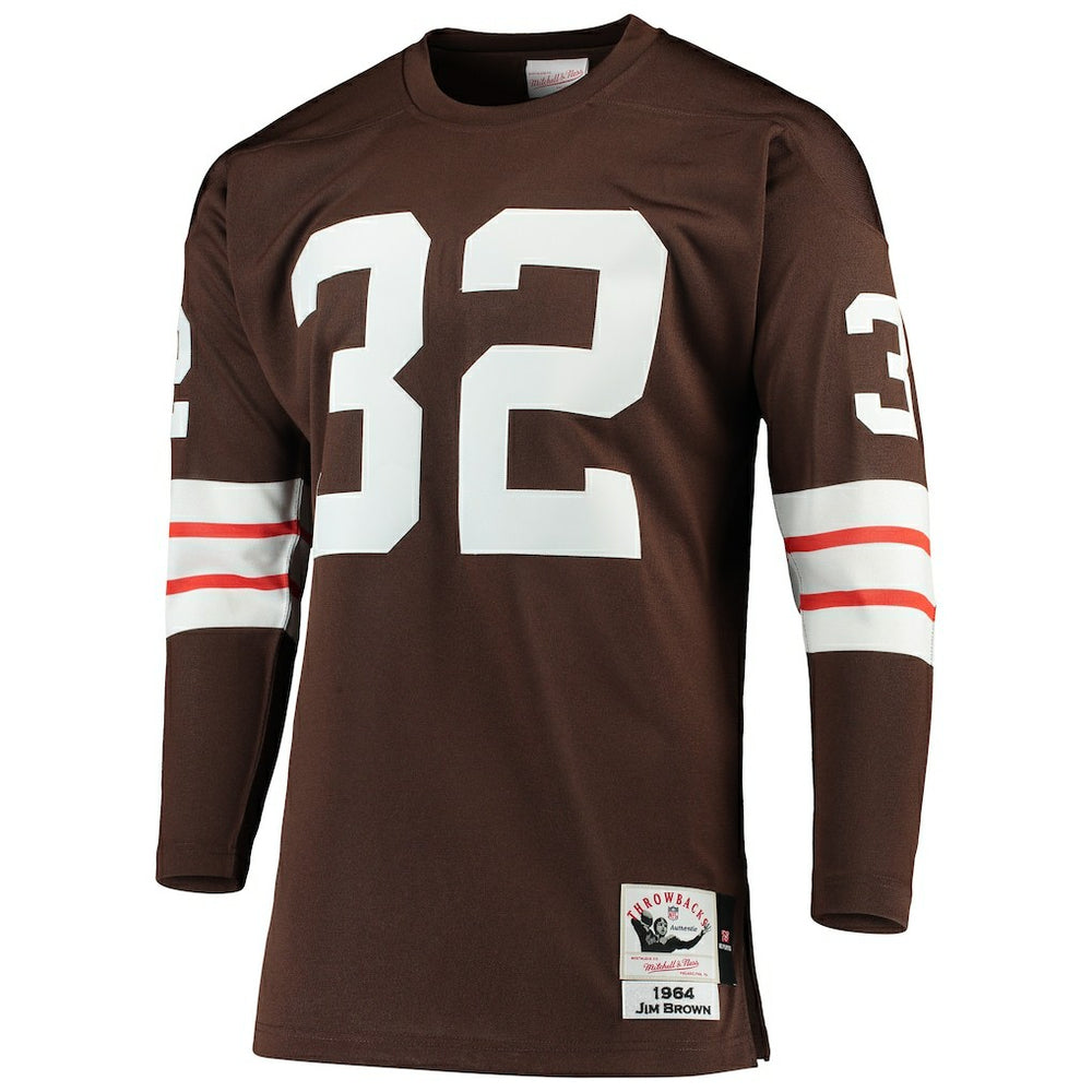 Jim Brown Cleveland Browns 1964 Authentic Throwback Retired Player Jersey - Brown for sale