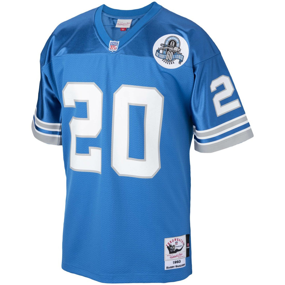 Barry Sanders Detroit Lions 1993 Authentic Throwback Retired Player Jersey - Blue for sale