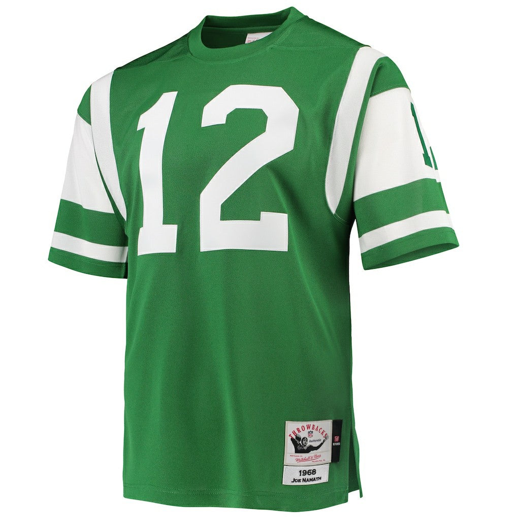 Joe Namath New York Jets 1968 Authentic Throwback Retired Player Jersey - Green for sale