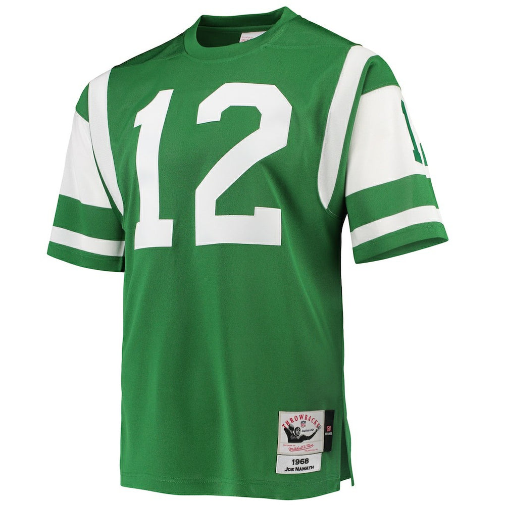 Joe Namath New York Jets 1968 Authentic Throwback Retired Player Jersey - Green for sale