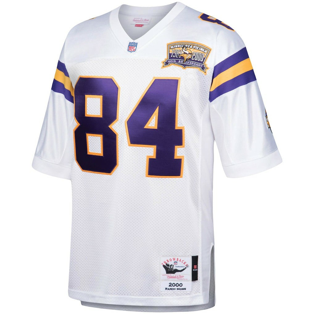 Randy Moss Minnesota Vikings 2000 Authentic Throwback Retired Player Jersey - White discount