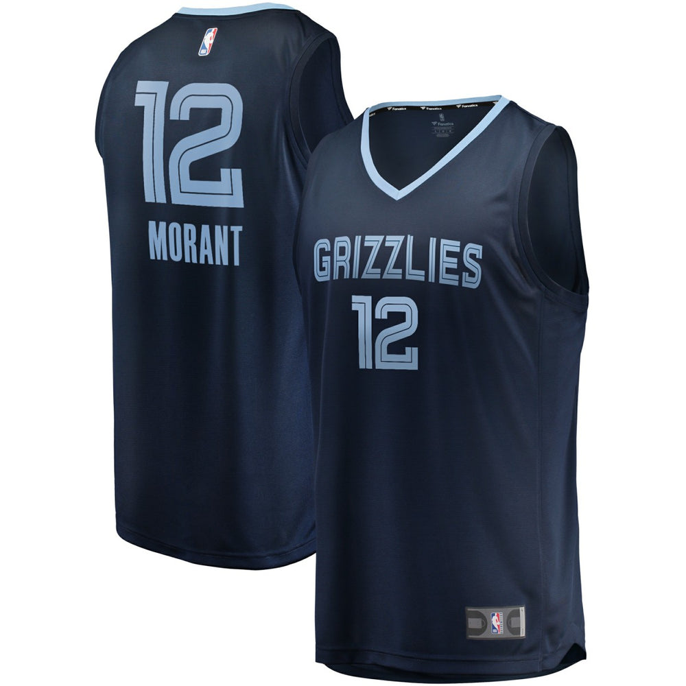 Ja Morant Memphis Grizzlies Fast Break Replica Jersey Navy - Icon Edition outlet