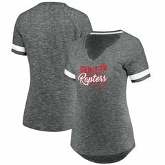 Toronto Raptors Women's Showtime Winning With Pride Notch Neck T-Shirt - Gray/White outlet