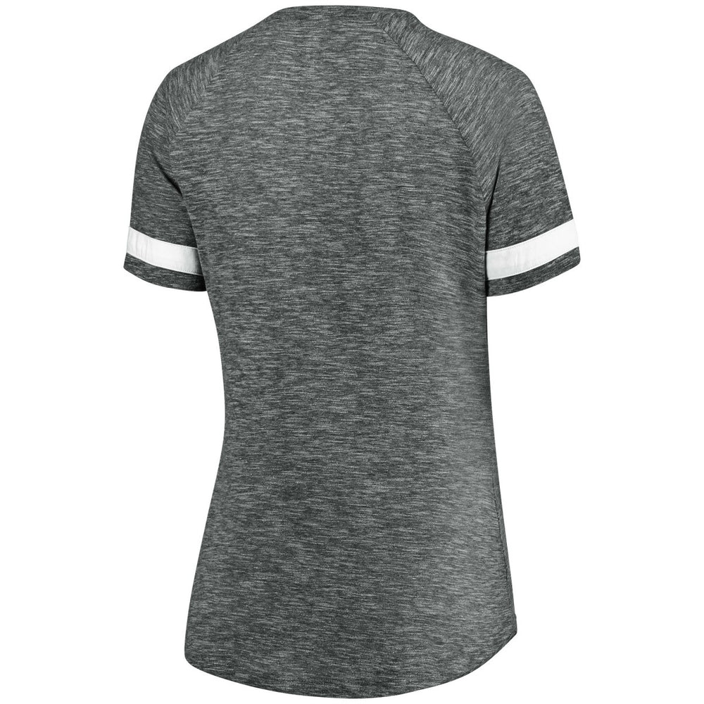 Toronto Raptors Women's Showtime Winning With Pride Notch Neck T-Shirt - Gray/White outlet