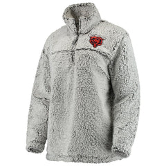 Chicago Bears Women's Sherpa Quarter-Zip Pullover Jacket - Gray cheap