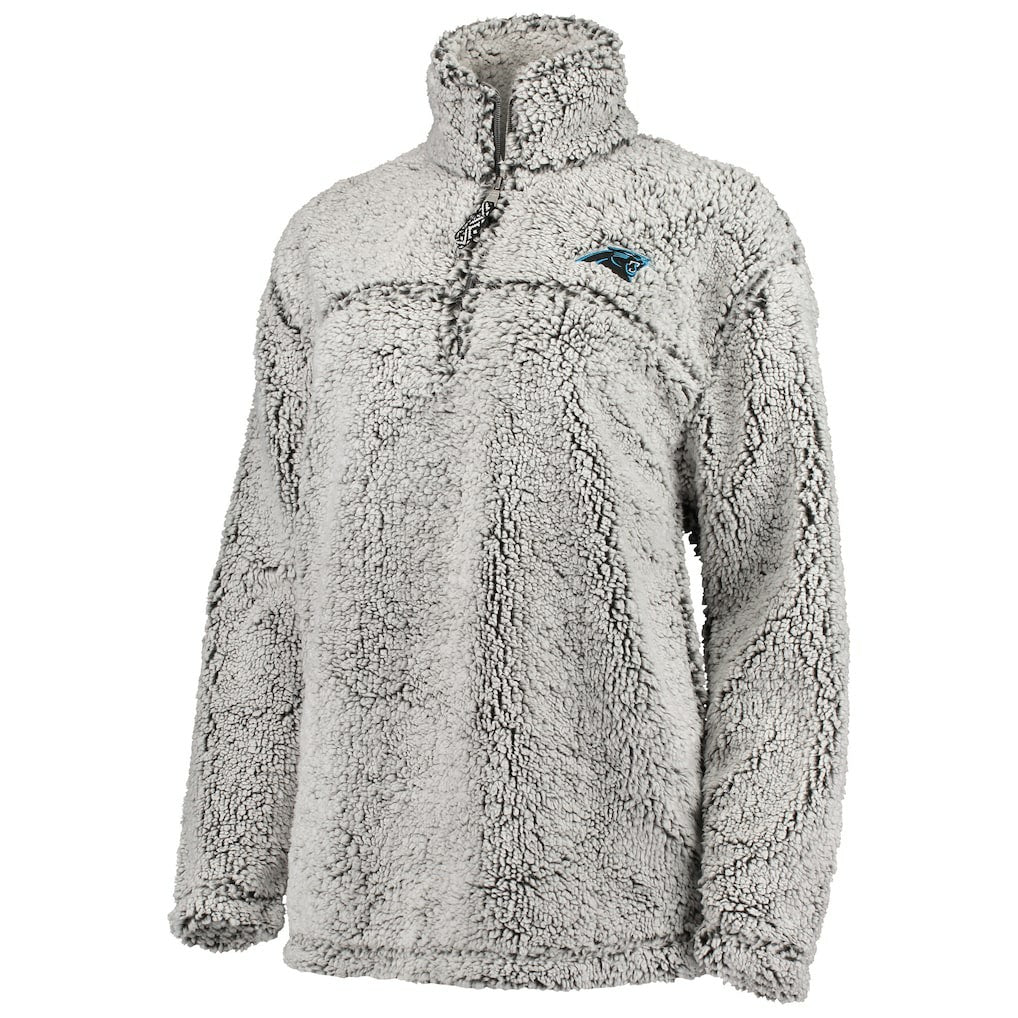 Carolina Panthers G-III 4Her by Carl Banks Women's Sherpa Quarter-Zip Pullover Jacket - Gray cheap