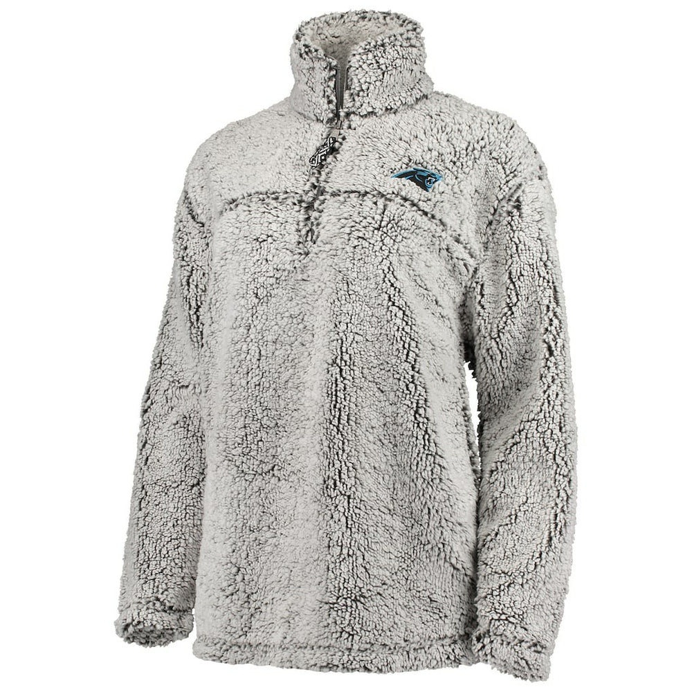 Carolina Panthers G-III 4Her by Carl Banks Women's Sherpa Quarter-Zip Pullover Jacket - Gray cheap