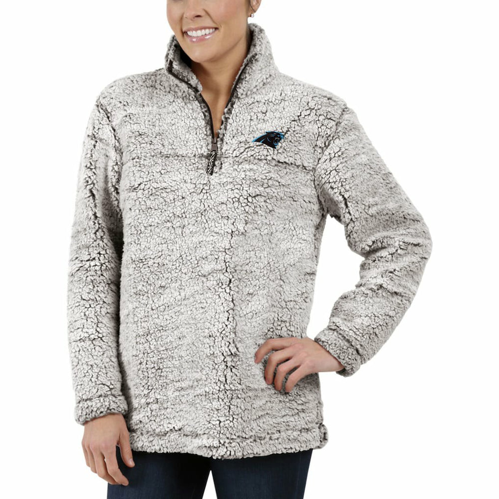 Carolina Panthers G-III 4Her by Carl Banks Women's Sherpa Quarter-Zip Pullover Jacket - Gray cheap