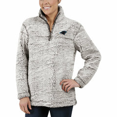 Carolina Panthers G-III 4Her by Carl Banks Women's Sherpa Quarter-Zip Pullover Jacket - Gray cheap