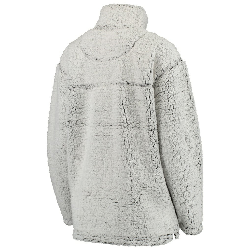 Philadelphia Eagles Women's Sherpa Quarter-Zip Pullover Jacket - Gray cheap