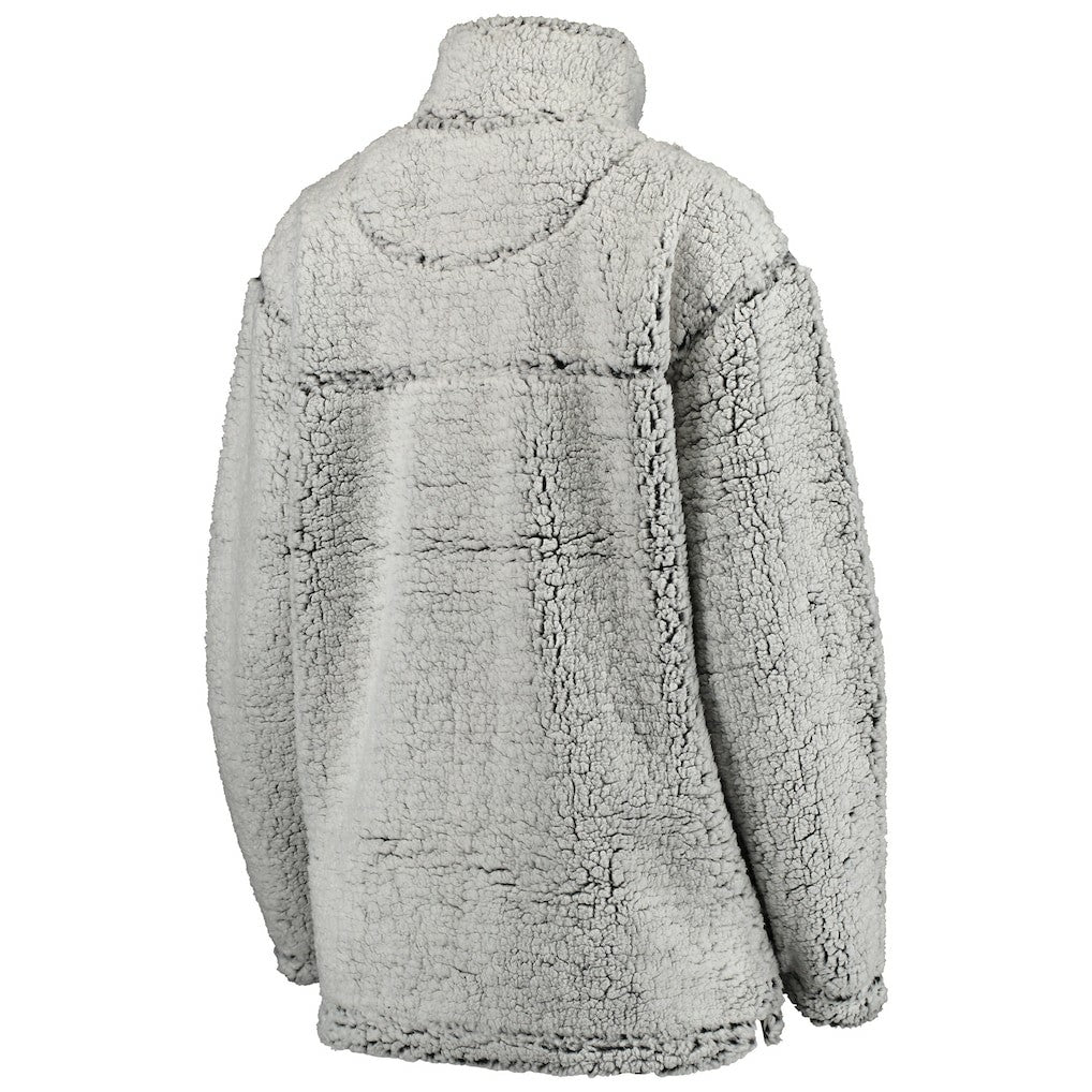 Kansas City Chiefs Women's Sherpa Quarter-Zip Pullover Jacket - Gray sale